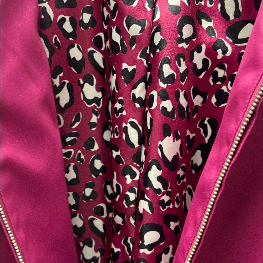 Dennis Basso Women's Magenta Trench Coat - Picture 5 of 8